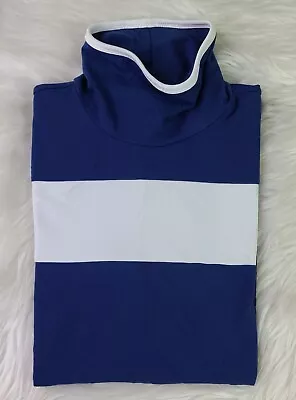 Martin + Osa Active Stretch Turtle Neck Adult Size (XS) Blue White  • $20.99