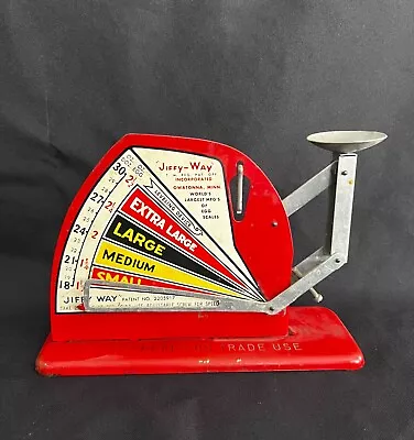 Vintage Antique Farmhouse Original Red Jiffy Way Egg Scale  • $74.95