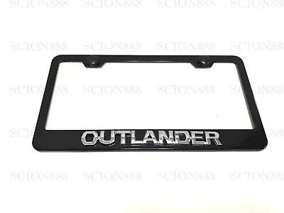 1pc 3D OUTLANDER Emblem Badge BLACK Stainless Metal License Plate Frame Holder • $23.88