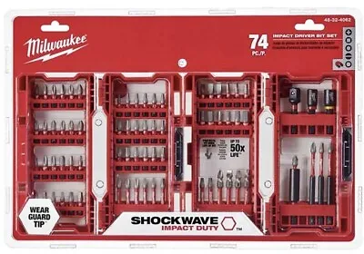 £44.50 • Buy Milwaukee ShockWave™ 74 Piece Impact Duty Driver Bit Set 48324062