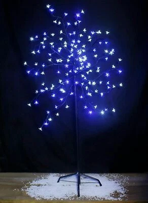 £34.99 • Buy Christmas Large Light Up Tree Cherry Blossom Twig  LED Decoration 5ft Blue White