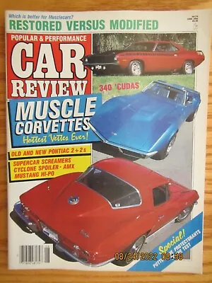 Car Review Magazine 3#2 June 1986 Muscle Corvettes Pontiac 2+2 AMX Mustang Hi-Po • $17.95