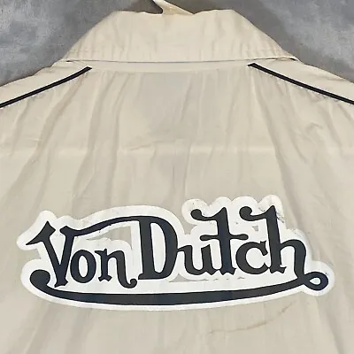 Vintage Von Dutch Shirt Mens Medium Long Sleeve Kustom Made Military Flying Eye • $79.88