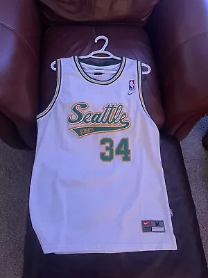 Vintage Ray Allen Seattle Supersonics Jersey White Adult Medium • $50