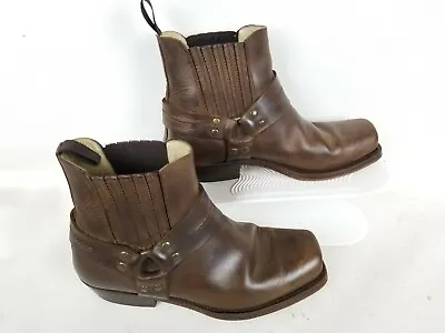 Sancho Abarca Shorty Style 5049 Men's Brown Cowboy Ankle Boots Size 41 US 7.5 • $41.24