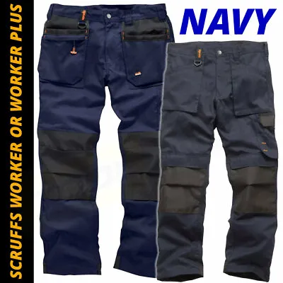 £29.44 • Buy Scruffs NAVY Worker Plus / Worker Trousers | Trade Hard Wearing Work Trousers 