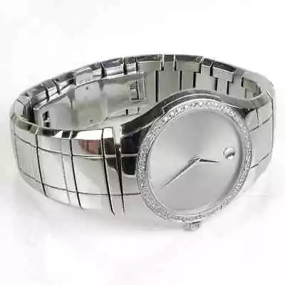 Movado Sento Gorgeous Unisex Watch Real Dimond Bezel (0.85ct.apx) MOP Dial 36mm • $1200