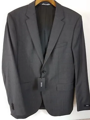 HUGO BOSS Genuine James Sharp Mens Suit Blazer Charcoal  SIZE 40 Regular • $80.14