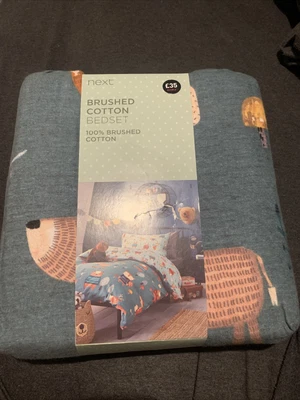 £30 • Buy Next Boys Woodland Animals Bears Cotton Bedding Set New Double Size RRP £35