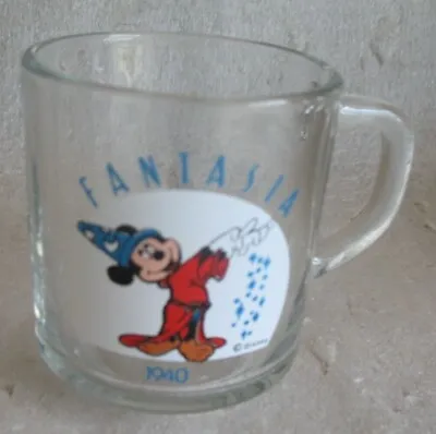  Disney Mickey Mouse  Magician Fantasia  Mug Glass3.5inches Tall • $5