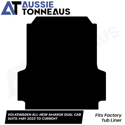 Rubber Ute Mat For VW All-New Amarok Dual Cab (May 2023 To Current)-Suits Liner • $124.99