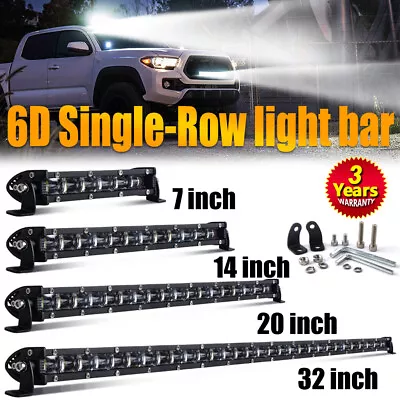 Slim 7 14 20 32  Single Row LED Work Light Bar Flood Spot Combo Offroad Driving • $12.79