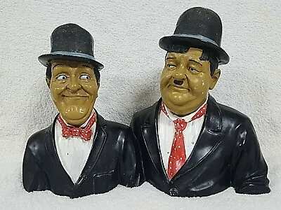 Collectable Vintage Large Laurel And Hardy Bust Ornament Figurine Statue Figure • £59.95