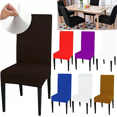 Stretch Dining Chair Cover Seat Covers Spandex Washable Banquet Wedding Party • $12.99