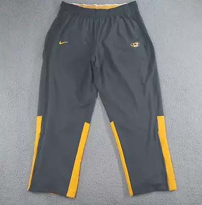 Nike Missouri Tigers Pants Men 3XL Gray Gold On Field Apparel Warm Ups Drawstrng • $18.60