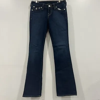 True Religion Jeans Women's Becky Bootcut Flap Pockets Dark Wash USA SZ 28 • $28