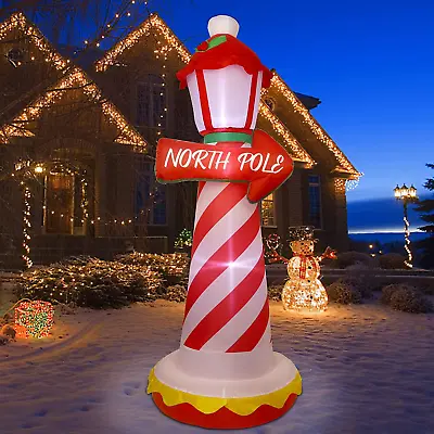 6 FT Christmas Inflatables Outdoor Decorations Inflatable Xmas Lighthouse Ligh • $53.78