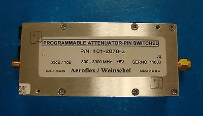 Weinschel 63dB Programmable Attenuator 0.8-3GHz P/N: 101-2070-2 (4226-63) SMA • $41.99