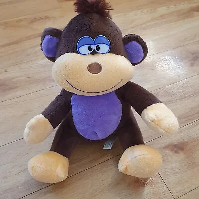 CHEEKY CHUMS MONKEY PLUSH SOFT TOY Comforter Brown Purple  Chimp Card Factory  • £19.99