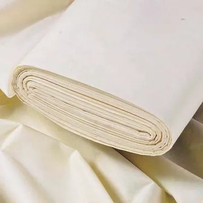 Black Out Blackout Thermal Curtain Lining Fabric 3 Pass Ivory - Sold Per Metre • £3.99