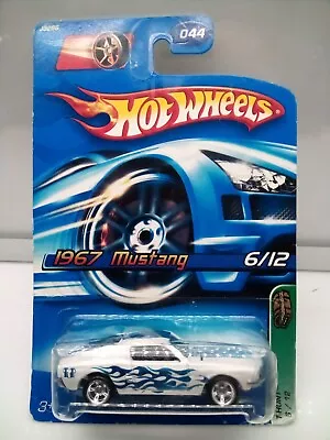 Hot Wheels - Mainline - THunt  / '67 Ford Mustang - White - Flames -Model Car X1 • $49.72