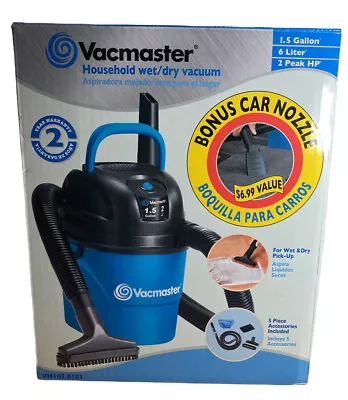 Wet/Dry Vacuum  Vacmaster 1.5-Gallon With Bonus Car Nozzle Lightweight • $54.99