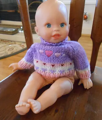 2003 Adorable Fisher Price LITTLE MOMMY Doll Wearing A Sweet Knitted Sweater 14  • $29.95