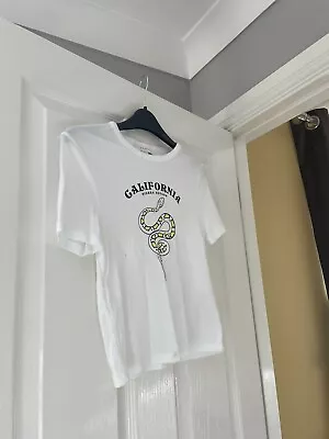 £3.50 • Buy Topshop California Snake Crop Tee Size 12