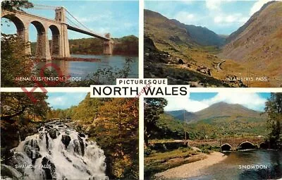 Picture Postcard Picturesque North Wales (Multiview) [Salmon] • £2.19