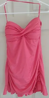 Allen B One Piece Swimsuit Size 10  Swimdress Convertible Strapless Salmon Color • $19.99