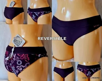 Fat Face Reversible Bikini Bottom Purple Pink Swimwear Hipster Beachwear  Uk 8 • £7.95