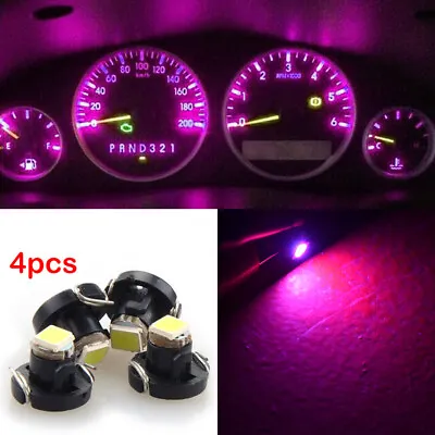 4X Pink T3 LED Neo Car Wedge Instrument Dashboard Gauge Cluster Bulbs Lights • $6.98