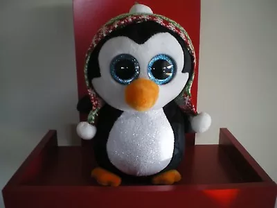 Ty Beanie Boos PENELOPE The Penguin MEDIUM 9 INCH NWMT - Approx 25cms. Xmas Boo • $30