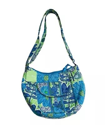 Vera Bradley Doodle Daisy Crossbody Purse Bag Adj Strap Pockets Cotton NWT • $23.99