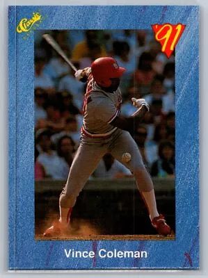 💎1991 Classic I Baseball #T91 Vince Coleman - St. Louis Cardinals💎 • $1.25