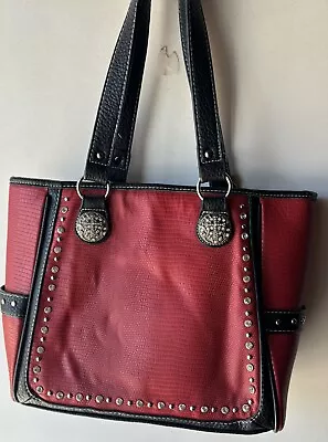 P & G 2nd Amendment Conceal Carry Handbag Red Faux Leather W/Matching Wallet • $26
