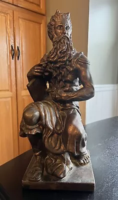 Vintage MARWAL Statue Bronze Moses & The Ten Commandments - 18  Tall • $115