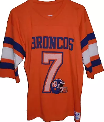 Vintage John Elway Champion Football Jersey T Shirt  Denver Broncos Large • $35