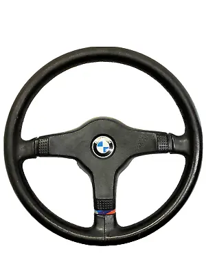 BMW E30 M3 E28 E24 Tri-Color Stitch M-Tech 1 Leather Steering Wheel Orginial • $329.99