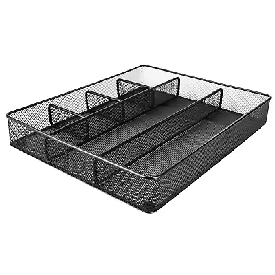 Amazon Basics Desk Drawer Organizer For Office And Home Metal Mesh 6 Compartme • $19.37
