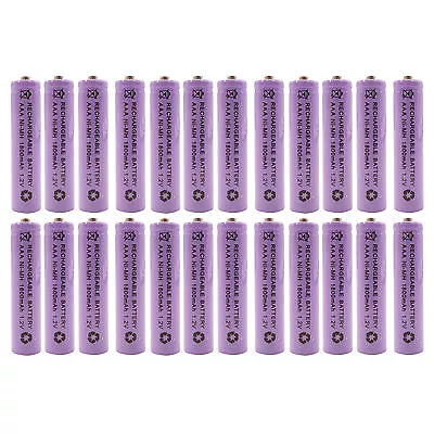 24 Pcs AAA 1800mAh Ni-MH 1.2V Rechargeable Battery Cell MP3 Toy Purple US Stock • $20.99