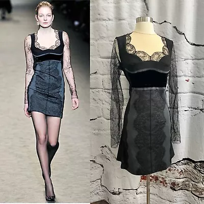 Stella McCartney Sexy Runway Little Black Lace Fall 2009 Collection Wool • $349.99