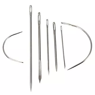  Heavy Duty Hand Sewing Needles Kit For Home Upholstery Carpet Pack Of 7 • $11.24