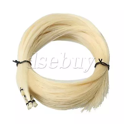 Violin Bow Hair Horse Hair For Violin Bow Parts Unbleached White • $45.01