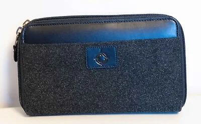 New Franklin Covey Leather Flannel Wallet 21663 Charcoal • $25