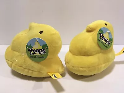 Lot Of 2 Easter Peeps Plush Yellow Chicks Marshmallow Candy Stuffed 5  • $14.75