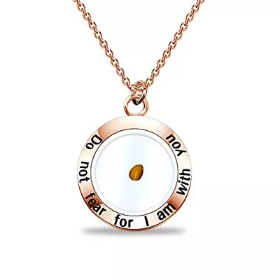 Mustard Seed Faith Necklace Seed Charm With Bible Verse Inscription Christian... • $19.19