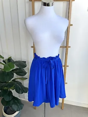 Zimmermann Electric Blue Silk Skirt With Waist Tie Size 1  • $50