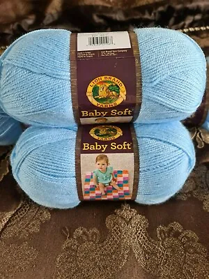 Lion Brand Yarns Baby Soft 60% Acrylic 40% Nylon Blue 106 140g • £8