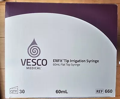 ENFIT Enteral Syringes 60ml Box Of 30 • $59.95